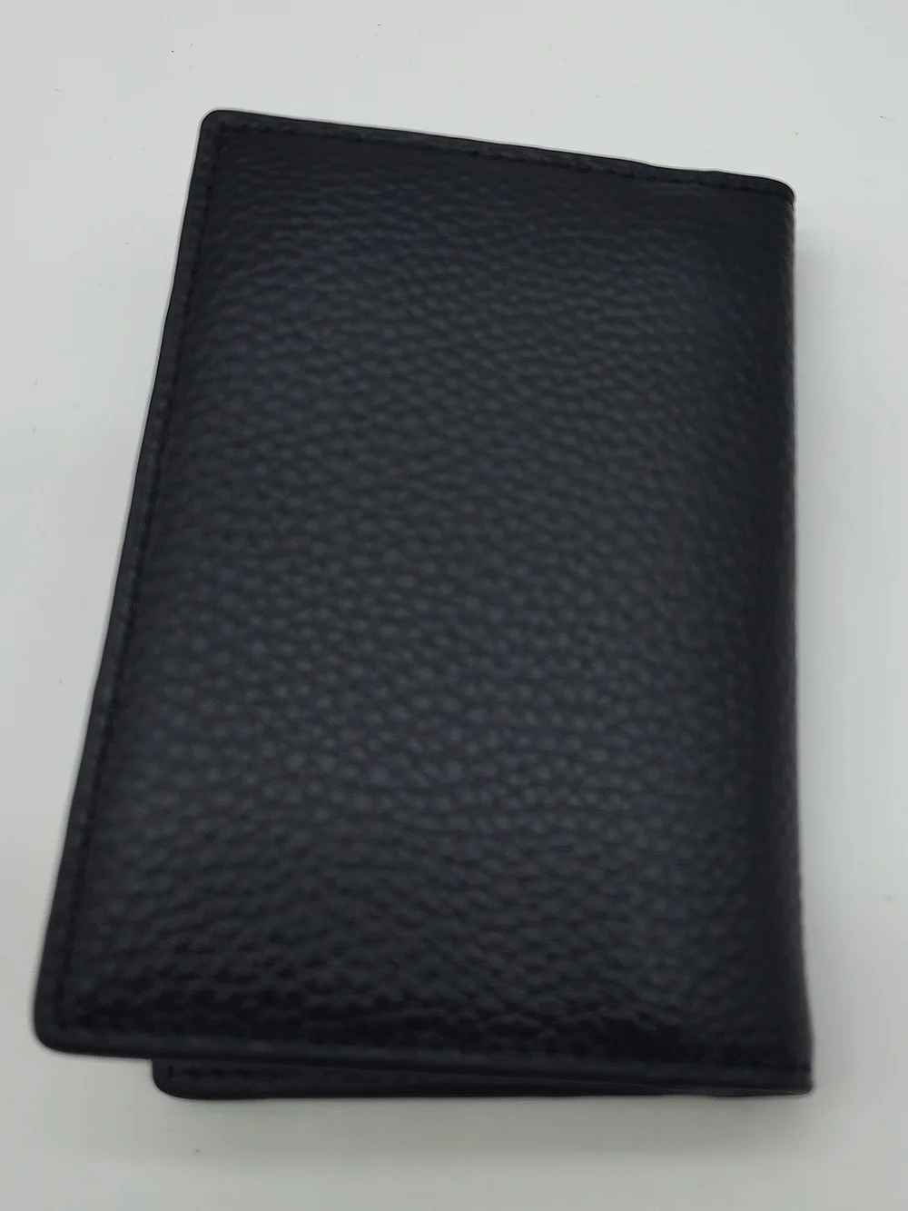 DIOR Parfum Black Pebbled Cowhide Leather Card Holder Wallet Box Dust Bag NIB